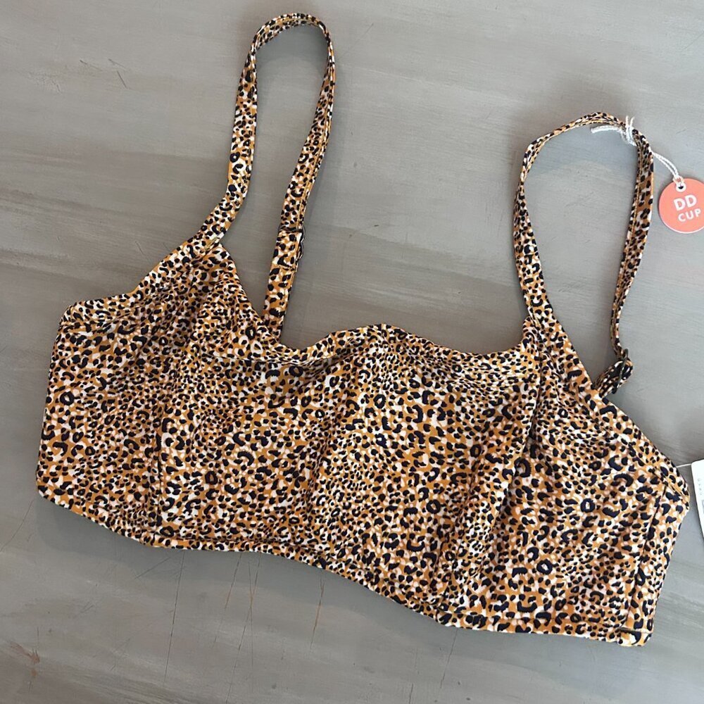 NWT SEAFOLLY ANTHROPOLOGIE SPIRIT ANIMAL BRALETTE BIKINI TOP Size 14 DD NEW - Picture 7 of 13